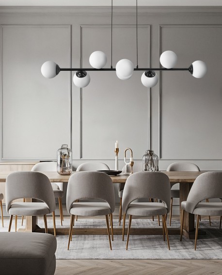 NOWOCZESNA LAMPA WISZĄCA CZARNA FINO W8