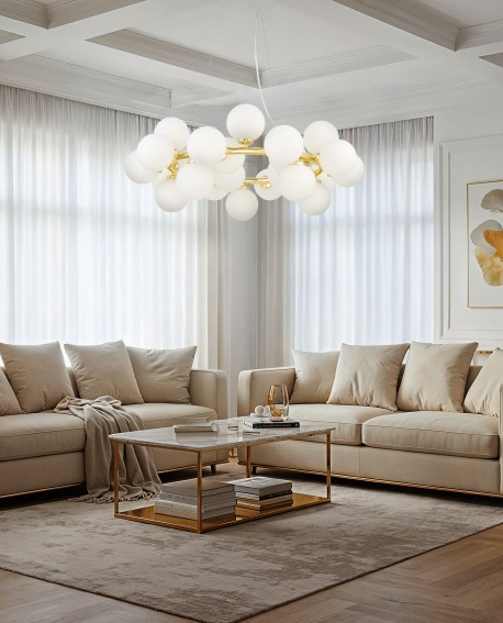 NOWOCZESNA LAMPA WISZĄCA KŁASYCZNE ZŁOTO MARSIADA W25