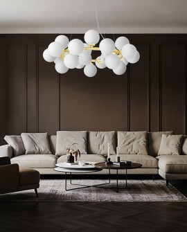 NOWOCZESNA LAMPA WISZĄCA KŁASYCZNE ZŁOTO MARSIADA W25