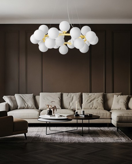 NOWOCZESNA LAMPA WISZĄCA KŁASYCZNE ZŁOTO MARSIADA W25