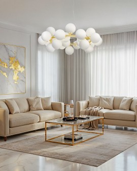NOWOCZESNA LAMPA WISZĄCA KŁASYCZNE ZŁOTO MARSIADA W25