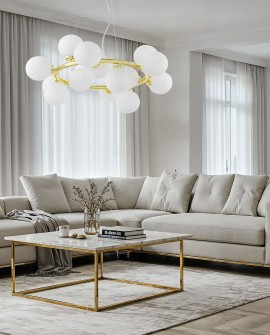 NOWOCZESNA LAMPA WISZĄCA KŁASYCZNE ZŁOTO MARSIADA W15