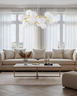 NOWOCZESNA LAMPA WISZĄCA KŁASYCZNE ZŁOTO MARSIADA W15