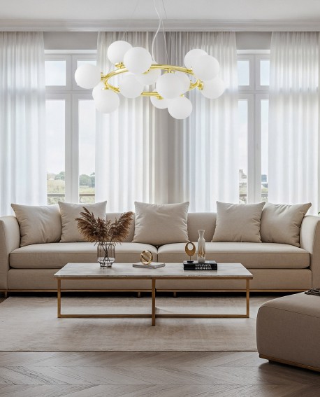NOWOCZESNA LAMPA WISZĄCA KŁASYCZNE ZŁOTO MARSIADA W15