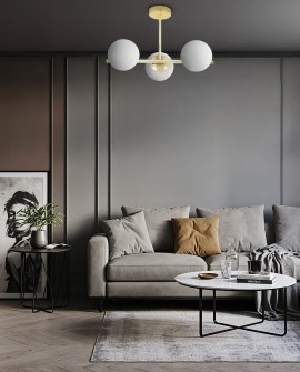 NOWOCZESNA LAMPA WISZĄCA KLASYCZNE ZŁOTO LEDO W3