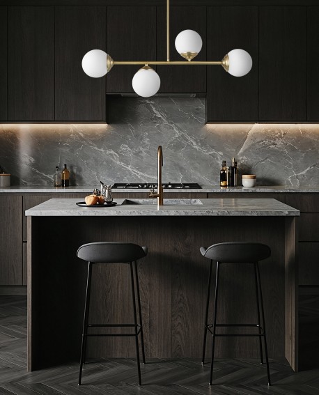 NOWOCZESNA LAMPA WISZĄCA SZCZOTKOWANE ZŁOTO FINO W4