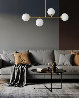 NOWOCZESNA LAMPA WISZĄCA SZCZOTKOWANE ZŁOTO FINO W4