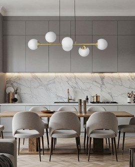 NOWOCZESNA LAMPA WISZĄCA SZCZOTKOWANE ZŁOTO FINO W6