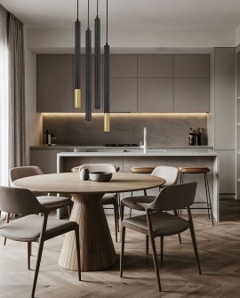 NOWOCZESNA LAMPA WISZĄCA CZARNA TUBA SLIM W1