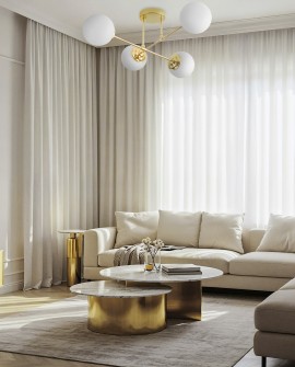 NOWOCZESNA LAMPA SUFITOWA WISZĄCA KLASYCZNE ZŁOTO FINO W4