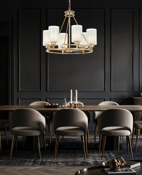 NOWOCZESNA LAMPA WISZĄCA ZŁOTA MARIETTA W6