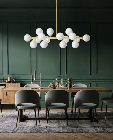 NOWOCZESNA LAMPA WISZĄCA KLASYCZNE ZŁOTO PETRICA W16