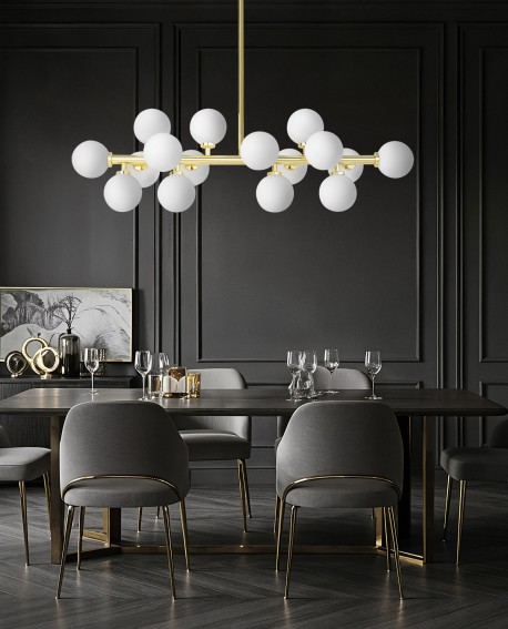 NOWOCZESNA LAMPA WISZĄCA KLASYCZNE ZŁOTO PETRICA W16