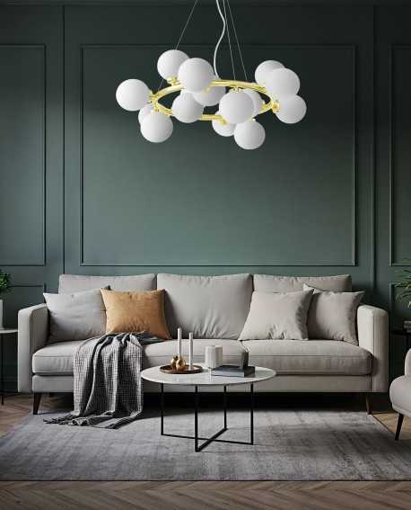 NOWOCZESNA LAMPA WISZĄCA KŁASYCZNE ZŁOTO MARSIADA W15