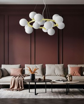 NOWOCZESNA LAMPA WISZĄCA KŁASYCZNE ZŁOTO MARSIADA W15