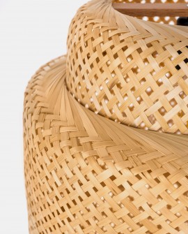 SUFITOWA LAMPA WISZĄCA BOHO PLECIONY ŻYRANDOL 40 CM