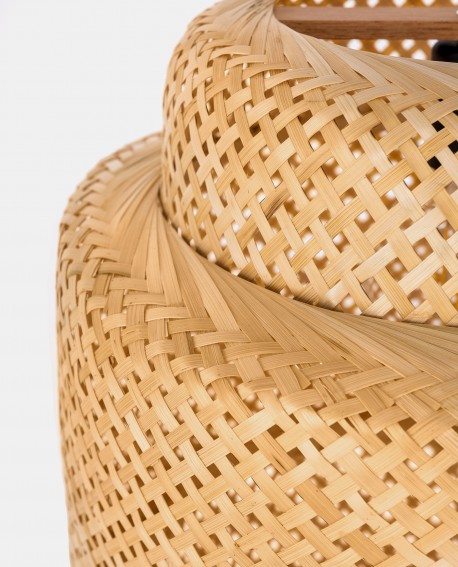 SUFITOWA LAMPA WISZĄCA BOHO PLECIONY ŻYRANDOL 40 CM