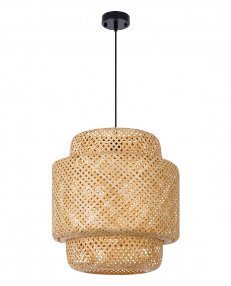 SUFITOWA LAMPA WISZĄCA BOHO PLECIONY ŻYRANDOL 40 CM