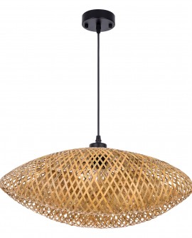 SUFITOWA LAMPA WISZĄCA BOHO PLECIONY ŻYRANDOL 40 CM