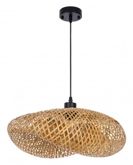 SUFITOWA LAMPA WISZĄCA BOHO PLECIONY ŻYRANDOL 40 CM