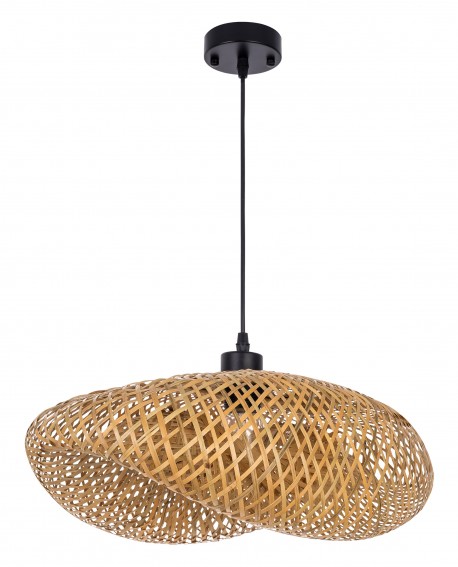 SUFITOWA LAMPA WISZĄCA BOHO PLECIONY ŻYRANDOL 40 CM