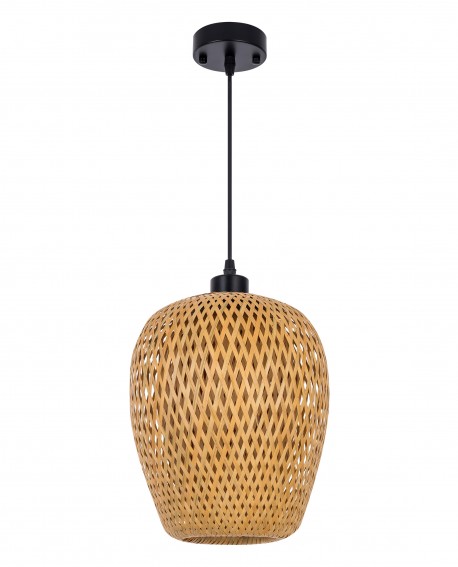 SUFITOWA LAMPA WISZĄCA BOHO PLECIONY ŻYRANDOL 40 CM