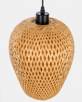 SUFITOWA LAMPA WISZĄCA BOHO PLECIONY ŻYRANDOL 40 CM