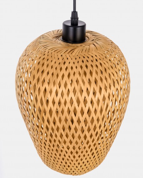 SUFITOWA LAMPA WISZĄCA BOHO PLECIONY ŻYRANDOL 40 CM