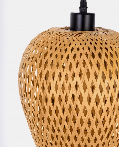 SUFITOWA LAMPA WISZĄCA BOHO PLECIONY ŻYRANDOL 40 CM