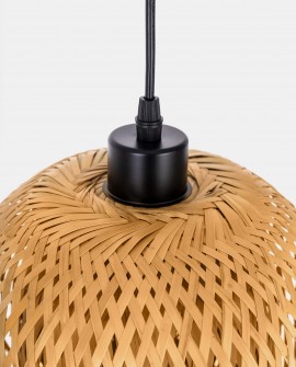 SUFITOWA LAMPA WISZĄCA BOHO PLECIONY ŻYRANDOL 40 CM