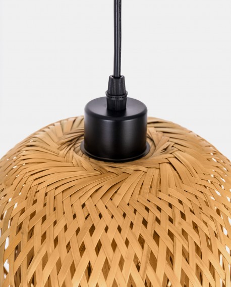 SUFITOWA LAMPA WISZĄCA BOHO PLECIONY ŻYRANDOL 40 CM