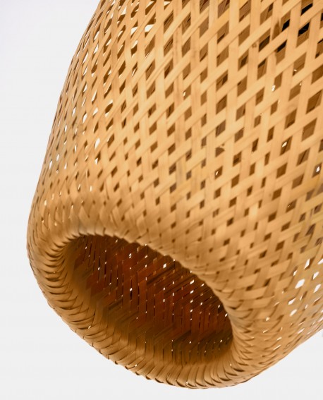 SUFITOWA LAMPA WISZĄCA BOHO PLECIONY ŻYRANDOL 40 CM