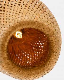 SUFITOWA LAMPA WISZĄCA BOHO PLECIONY ŻYRANDOL 40 CM