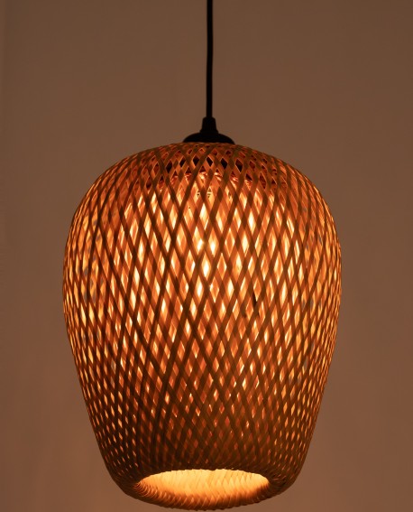 SUFITOWA LAMPA WISZĄCA BOHO PLECIONY ŻYRANDOL 40 CM