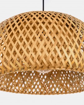 SUFITOWA LAMPA WISZĄCA BOHO PLECIONY ŻYRANDOL 40 CM