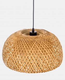 SUFITOWA LAMPA WISZĄCA BOHO PLECIONY ŻYRANDOL 40 CM