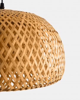 SUFITOWA LAMPA WISZĄCA BOHO PLECIONY ŻYRANDOL 40 CM