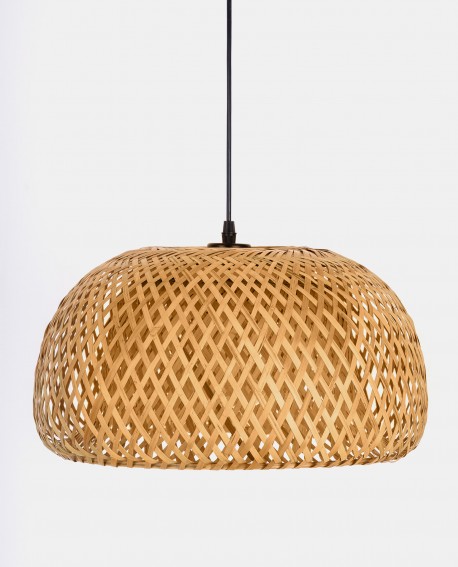 SUFITOWA LAMPA WISZĄCA BOHO PLECIONY ŻYRANDOL 40 CM