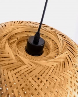 SUFITOWA LAMPA WISZĄCA BOHO PLECIONY ŻYRANDOL 40 CM