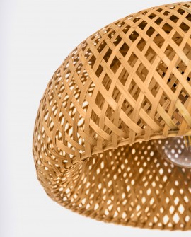 SUFITOWA LAMPA WISZĄCA BOHO PLECIONY ŻYRANDOL 40 CM