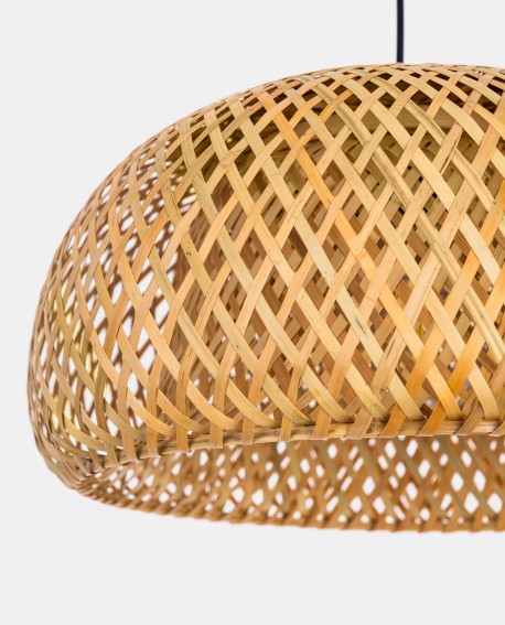 SUFITOWA LAMPA WISZĄCA BOHO PLECIONY ŻYRANDOL 40 CM