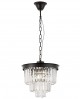 NOWOCZESNY ŻYRANDOL KRYSZTAŁOWY CZARNY CAPRIA D30