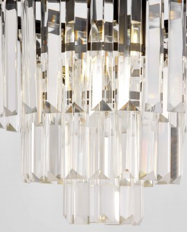 NOWOCZESNY ŻYRANDOL KRYSZTAŁOWY CZARNY CAPRIA D30