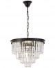NOWOCZESNY ŻYRANDOL KRYSZTAŁOWY CZARNY CAPRIA D40