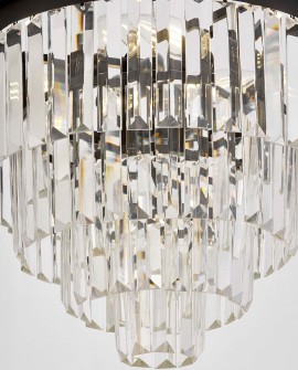 NOWOCZESNY ŻYRANDOL KRYSZTAŁOWY CZARNY CAPRIA D40