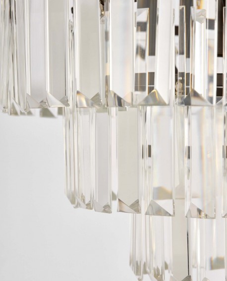 NOWOCZESNY ŻYRANDOL KRYSZTAŁOWY CZARNY CAPRIA D40