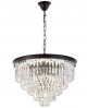 NOWOCZESNY ŻYRANDOL KRYSZTAŁOWY CZARNY CAPRIA D50