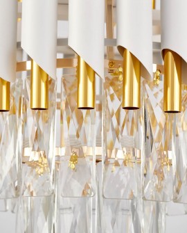 LAMPA NOCNA KRYSZTAŁOWA BIAŁO-ZŁOTA MAZINI