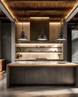 lampa wisząca industrialna czarna do kuchni w stylu loft producenta Luminadeco nowoczesna aranżacja model Eligio W1