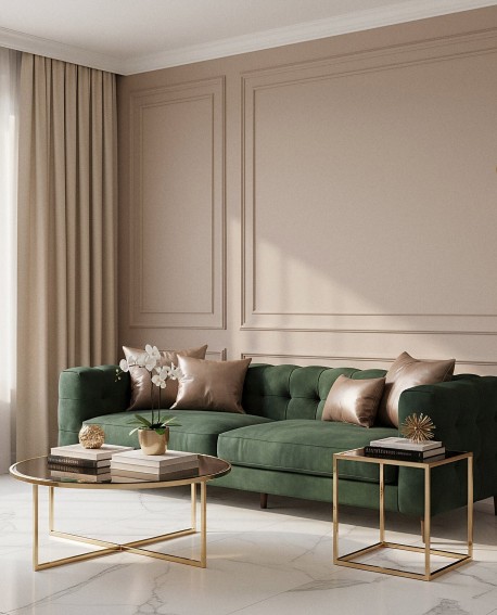 elegancka lampa podłogowa złota z białymi i bursztynowymi kulami idealna do salonu i strefy wypoczynku LuminaDeco GALAKSIDA